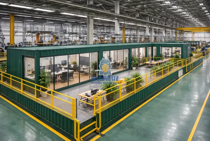 חדשנות משולבת של תכנון שטחי משרדים במכולות וניהול באתר